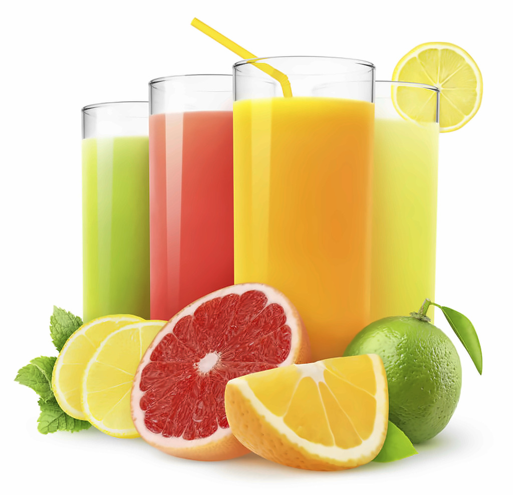 Jugos de frutas frescas como parte de una dieta hídrica